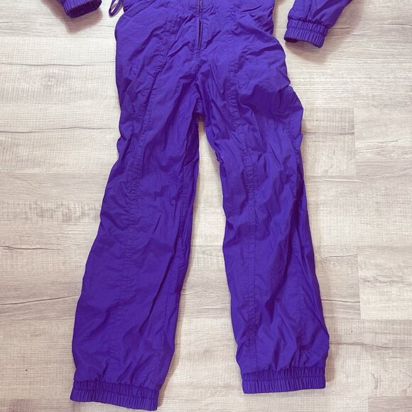 Vintage 80s Tyrolia Reversible Ski Suit Womens One Piece Snowsuit Snow Bib Sz 10 - Picture 2 of 13